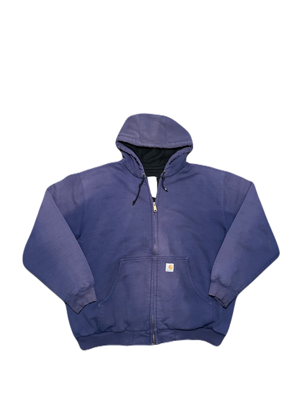 Vintage Carhartt J149 Thermal Lined Full Zip Hoodie Jacket Mens XL Faded Purple